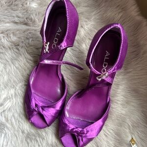 Aldo Purple Peep toe sandals 👡